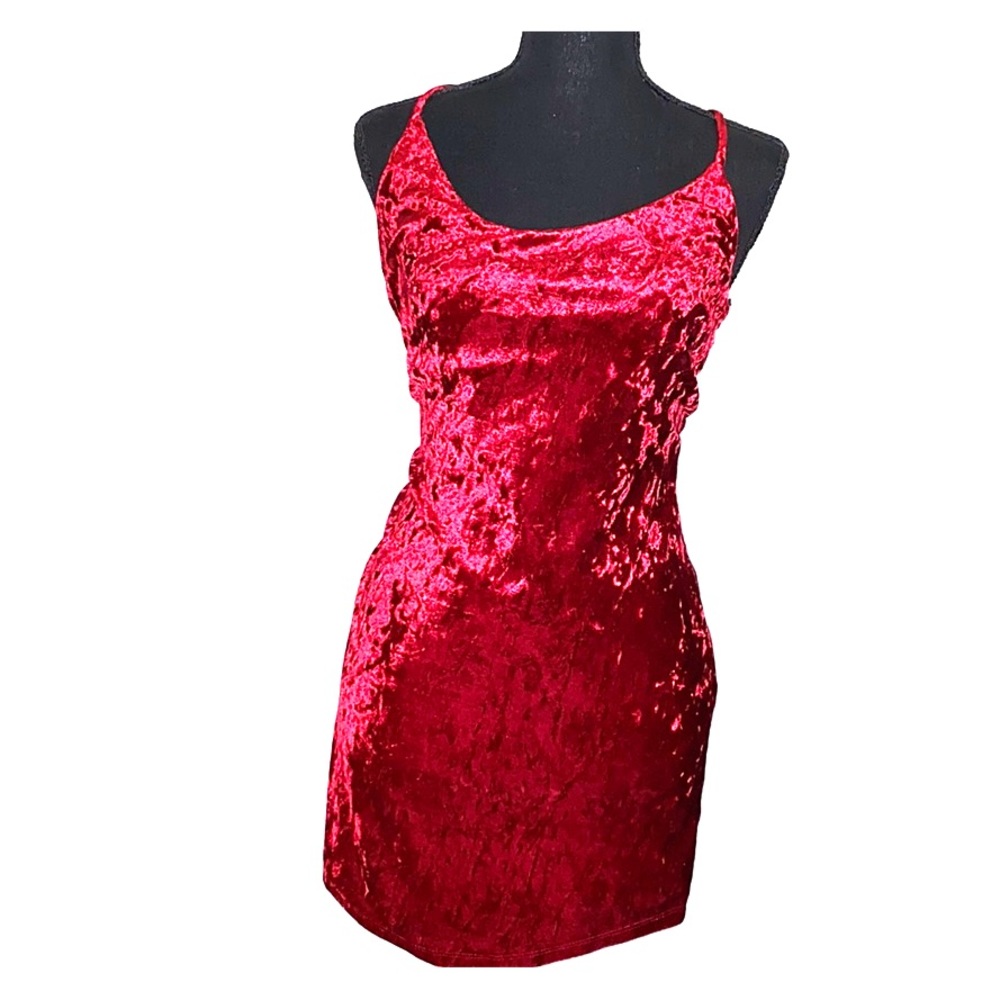 Burgundy mini dress
